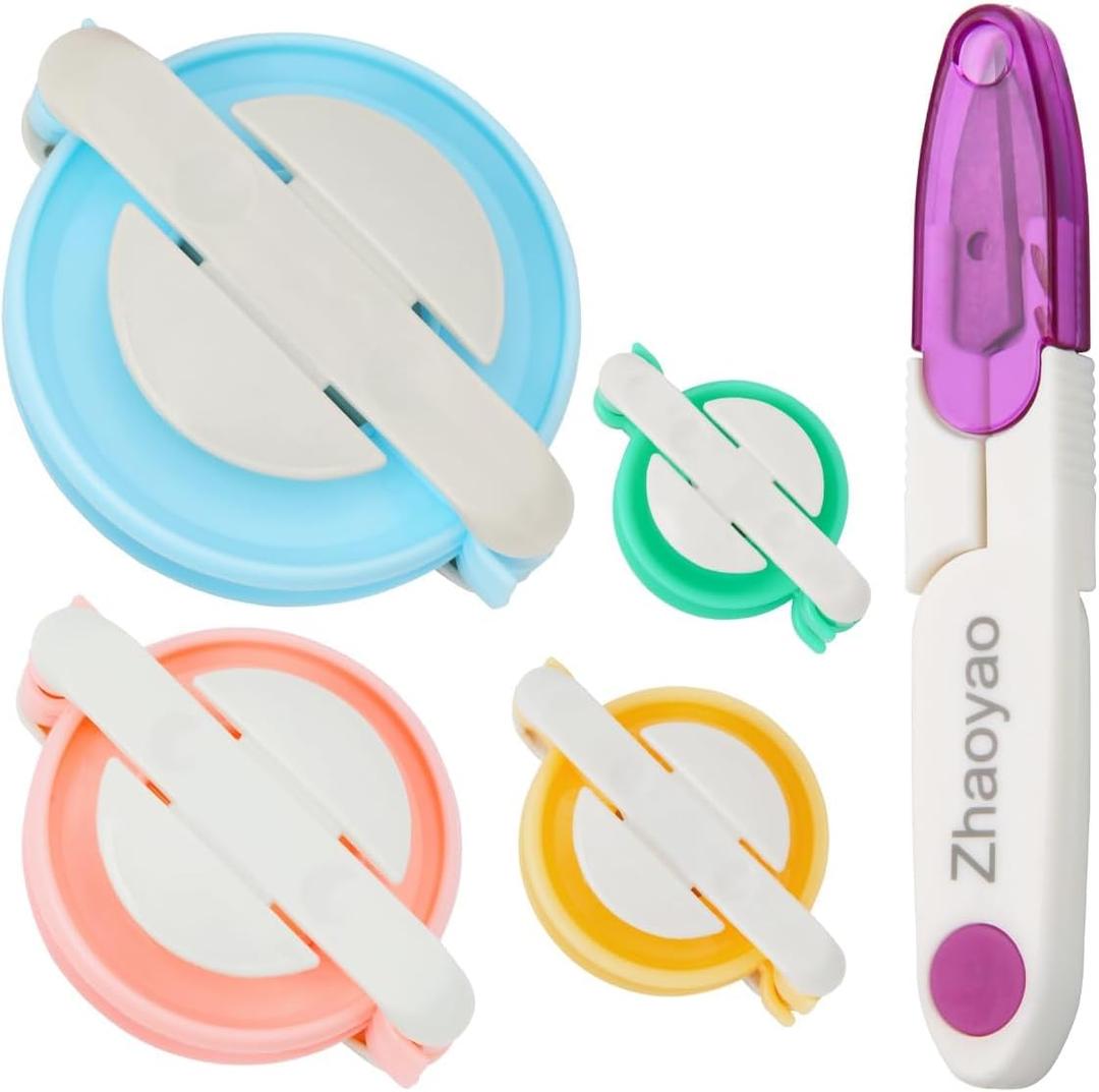Zhaoyao Pompom Makers 4 Size Pom Poms Maker Tool Set DIY Fluff Ball Weaver for DIY Wool Yarn Knitting Craft Project with Cutter Scissors (Pompom Makers with Cutter Scissors)