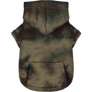 Chic Tie-Dye Dog Hoodie with Practical Pocket - Fashionable and Cozy Sweatshirt for Small, Medium, and Large Dogs, Ideal for Casual Outings and All-Day Comfort in Vibrant Colors. Grey, Size M