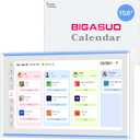 15.6 Inch Family Digital Calendar - Chore Chart, Meal Planner, Photo Display, FHD Interactive Touchscreen with LED Reminder, Wall & Desk Mount Smart Electronic Planner (White)