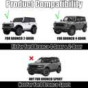 Hood Deflector Hood Protector Compatible with Ford Bronco 2/4 2026 2025 2024 2023 2022 2021 Matte Black Hood Protector Bug Deflector Stone Guard(Not for Bronco Sports)