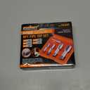 HORUSDY 5-Piece NPT Pipe Tap Kit with Heavy-Duty Storage Case, Premium Carbon Steel Threading Tools, 1/8"3/4" Tapered Pipe Taps for Fast, Clean & Reliable Plumbing Repairs