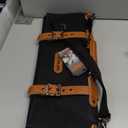 Leather Knife Roll Storage Bag, Elastic and Expandable 10 Pockets, Adjustable/Detachable Shoulder Strap, Travel-Friendly Chef Knife Case (Dark Brown, Leather) (29.5 (Height)x 19.7 (Breadth))