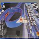 Flexible Race Track for Kids 15 Feet of DIY Flex Track Race with 2 Cars & 3 Strong Suction Cups Car Ramp Toy Track, for Kids Ages 3+, Blue Green