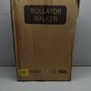 Rollator Walkers for Seniors Folding Rollator Walkers with Seat and Four 8 inch Wheels Medical Rollator Walker with Comfort Handles and Thick Backrest Aluminium Frame,Champagne