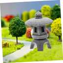 DOITOOL Simulated Stone Mini Pavilion Statue Miniature Garden Ornament Zen Garden Accessory Pagoda Statue Fish Tank Ornament Zen Decor Crafts Resin Sculpture Glass