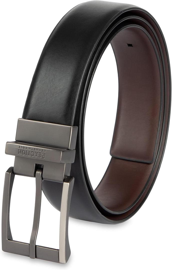 Kenneth Cole REACTION Men's 2-in-1 Reversible Dress Belt (Brown, S)