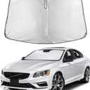 EcoNour Windshield Sunshade Compatible for Volvo S60 2011-2016 2017 2018, Sun Visor for Front Windshield & Window Sun Shade Cover, UV Heat Blocker & Protector, Car Accessories
