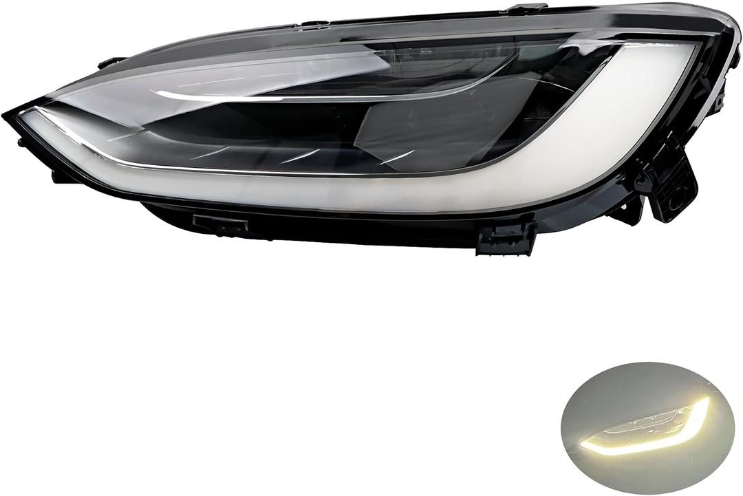 LED Headlamps, Compatible with 2022 2023 2024 Tesla X Plaid Base Sport Utility 4-Door Headlights, Replace 1800040-00-B 180004000B 1800040 Front Left Driver Side Led Matrix Head Lamps Assembly