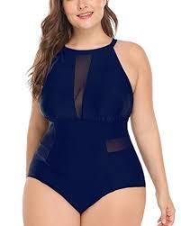DACI classic Fashion Collection Blue women's one-piece swimsuit 18W  