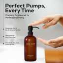 Amber Glass Hand and Dish Soap Dispenser Set by Brighter Barns - Modern Kitchen Decor & Accessories for Airbnb, RV, Office, Housewarming Gifts (Amber)