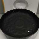 Fruit Bowl for kitchen decor Counter, 10.4Large Decorative Bowl, Modern Display key bowls, High Foot Serving Blows with Irregular Edge Design, High-Temperature Fired Thickened Glass Bowl, Black