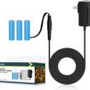 Lenink AC Power Supply Adapter for 3 AA Battery, AA Battery Replacement Adapter for LED Light, Decorations (Black)