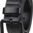 Levis Mens Casual Leather Belt, Classic Strap for Jeans & Everyday Wear (Medium (34-36), Black Stretch)