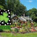 4 x St Patrick's Day Garden Flag,Shamrock St Patricks Flag 12.5 x 18 Inch Clover for Garden and Home Decorations