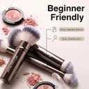 Professional Makeup Brushes BS-MALL with Travel Case, Premium Synthetic Foundation Brushes, Concealer Blush Eyeshadow Brush Kit, Labeled for Beginners & Pro, Ideal for Daily Makeup & Gift
