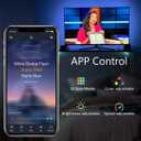 2 x LED Strip Lights for TV, USB TV Backlight Kit with Remote, APP Control Sync to Music, 5050 RGB LED Bias Lighting for HDTV, PC and Mirror (16.4ft for 55"-75" TV)