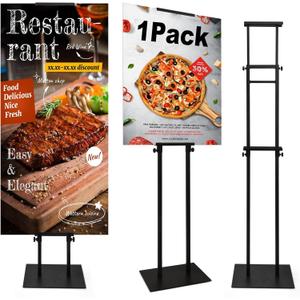USCNC 1 Pack Floor Poster Board Stand, Double-Sided for Board & Foam Sign