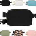 2 x VKIOIP Unisex Fanny Pack Waist Belt Bag with Adjustable Strap,Hands Free Crossbody Fanny Bag with Zipper for Woman and Man,for Hiking,Running,Sports Gifts(Black)