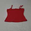 PUMIEY Women's Square Neck Tank Top Adjustable Spaghetti Straps Sleeveless Basic Tops Sharp Collection,S