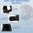 NOIKO Anti Snoring Chin Strap Adjustable, High Elasticity Traceless Chin Strap for Sleeping, Effective Anti Snoring Device, Snore Stopper Breathable and Durable for Adult (Black, M)
