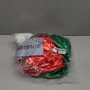 Jetec 3 Pcs 17" Christmas Inflatable Ball Ornament with Glitter Cloth Cover, Large PVC Xmas Blow Up Ornaments Holiday Blow Ball for Yard Outdoor Lawn Porch Decorations (Red,Green,White)