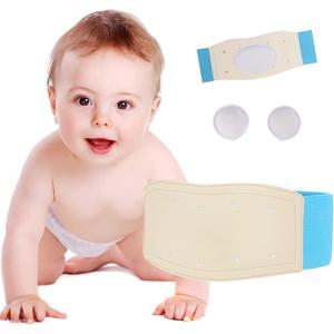Paskyee Umbilical Hernia Belt Baby Belly Button Band Infant Belly Wrap Abdominal Binder Hernia Truss Support Adjustable Navel Belly Band Newborn Umbilical Cord Blue