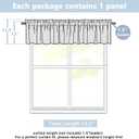 Lecloud Valance for Window 12 Inch Length, Light Filtering Faux Linen Textured Kitchen Curtains, Airy Short Drapes with Rod Pockets for Bathroom Basement Farmhouse, 60" W x 12" L 1 Panel, Linen Color