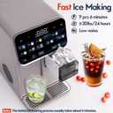 Ice Maker Water Filter Dispenser, 3 in1 Countertop Instant Hot & Cold Water, Ice Water Dispenser with ice Box, 7 Temperature & 5 Dispensing Volume Options Portable No Installation.
