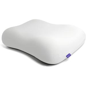 C CUSHION LAB Deep Sleep Pillow, Patented Ergonomic Contour Design for Side & Back Sleepers, Orthopedic Cervical Shape Gently Cradles Head & Provides Neck Support & Shoulder Pain Relief - Calm Grey, Size 24x15"