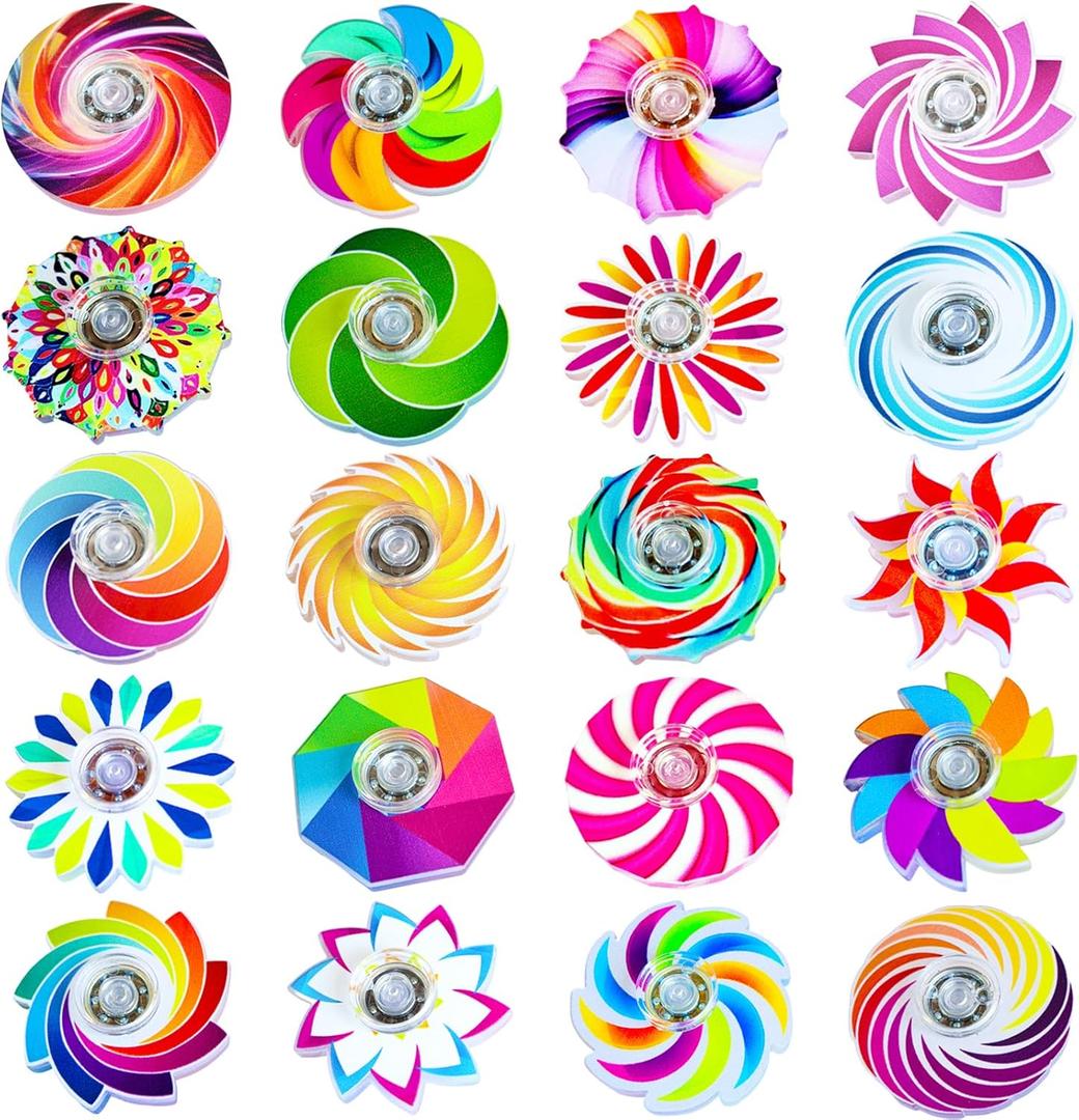 Funny Mini Fidget Spinner Toys 24 Pack,Party Favors Easter Basket Goodie Bags Stuffers Gifts for Kids Adults,Sensory Toys for Boys Girls Anxiety Stress Relief,Treasure Box Toy Classroom Prizes