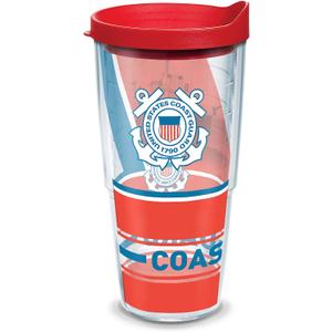 Tervis Coast Guard Forever Proud Made in USA Double Walled Insulated Tumbler Travel Cup Keeps Drinks Cold & Hot, 24oz, Classic