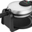 BLACK+DECKER Flip Waffle Maker, Silver, WM1404S, 4 Belgian Waffles