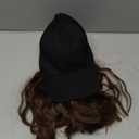HANYUDIE Hat Wig for Women Wig Cap with Curly Hair Extensions Hat with Hair Wave Adjustable Baseball Cap Wigs (Chocolate brown)