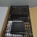 Amazon Basics Durable, Foldable Metal Wire Dog Crate with Tray, Single Door, 30 x 19 x 21 in, Black