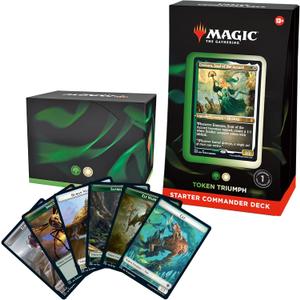 Magic: The Gathering Starter Commander Deck - Token Triumph (Green-White) | Ready-to-Play Deck for Beginners and Fans | Ages 13+ | Collectible Card Games