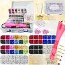 Hotfix Rhinestones Applicator Bedazzler Hot Fix Applicator Tool Kit with Crystals Gems 8600Pcs for Bedazzling Clothes Clothing Fabric Bedazzle, Heat Bedazzled Diamond Pen Setter Iron on Wand with Tips