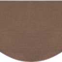 Plow & Hearth 27"x48" Half Round Flame Resistant Hearth Rug | Double Layer Fiberglass Fireplace Mat | Protect Home Dcor Hardwood Floor and Carpet from Sparks and Embers Wood Stove (Brown)