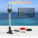 18-Inch Bimini Top Stern Light for Pontoon, Anchor Light Pontoon Boat Lights Waterproof IP67, 3 NM Visible White Rear Running Navigation Lights for Boats LED Marine (12-24V)