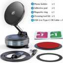 Magnetic Phone Holder for Car, Magsafe Car Mount with Nano Gel Suction Cup for Dashboard & Windshield, Compatible with iPhone 12/13/14/15/16/17 Series(Black)