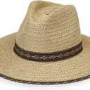 Wallaroo Hat Company Men's Cabo Fedora UPF 50+ Sun Protection, Wide Brim Sun Hat with Chin Strap, Adjustable