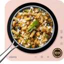CIARRA CATIH1A-P Portable Induction Cooktop, Slim Single Electric Countertop Burner with Sensor Touch and Digital time, Pink