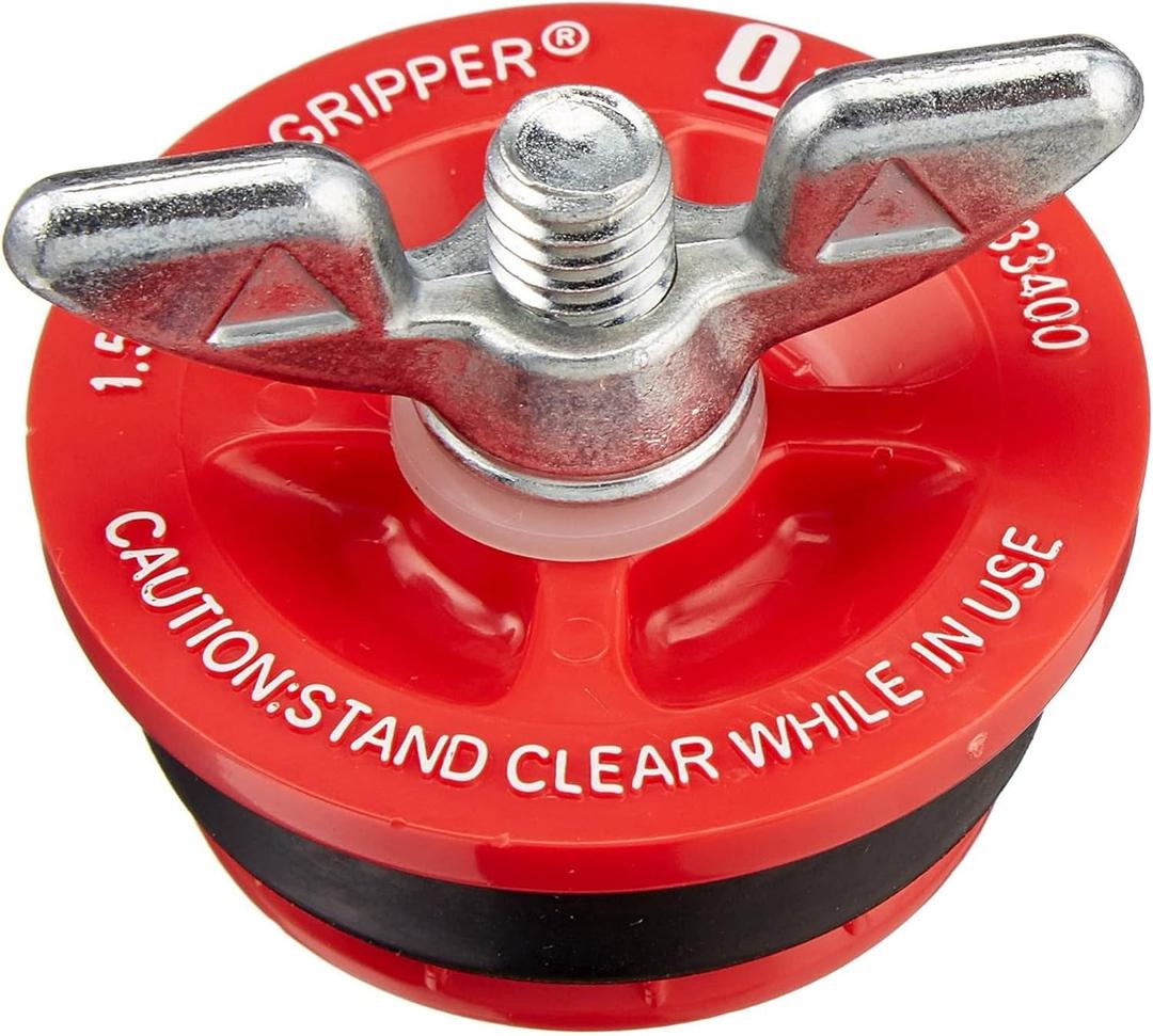 Oatey 33400 Mechanical End-of-Pipe Gripper Plug, 1-1/2 in., Red, 1 Count
