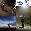 High Visibility Safety Vest ANSI Class 2 Reflective Work Vest with 7 Pockets Construction Vest for Men (M)