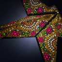 Lantern Lampshade Paper Star Light Shades Large 60cm Hanging Decorations for Christmas Wedding Home Decoration Birthday Party Foldable 5 Pointed Star (Blue, Yellow)