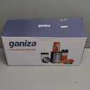 Ganiza Blender for Smoothies, 14Pcs Personal Blender for Shake and Smoothies for Kitchen with 3 Portable Cups (1x24oz & 2X17oz), Single Serve Smoothie Maker, Nutritious Recipe (Black Silver)