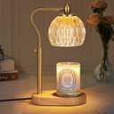 Candle Warmer, Candle Warmer Lamp with Timer & Dimmer Height Adjustable for All Size Scented Candles, with 2 * 50W Bulbs for Home Decor Mothers Day(Gold)
