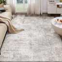 Washable Rug 10x14 Area Rugs for Living Room: Modern Abstract Neutral Soft Carpet for Bedroom Dining Room Under Kitchen Table Home Office Decor - Brown Grey
