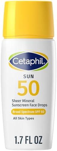 Amazon.com: Cetaphil Sheer Mineral Liquid Sunscreen for Face, 100% Mineral UVA/UVB Filters, Zinc Oxide Broad Spectrum SPF 50 Formulated for Sensitive Skin, Unscented, 1.7 Fl Oz : Beauty & Personal Care