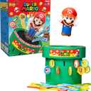 TOMY Pop Up Super Mario Game - Activities for Indoor Recess or Family Game Night - Officially Licensed Super Mario Toys for Kids - 2-4 Players - Ages 4 Years and Up