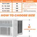GCGOODS Window Air Conditioner Side Panels with Frame, Adjustable Window AC Side Panel Kit, Universal Fits for 8,000 BTU Window Air Conditioner Units, Window AC Side Panel with Frame